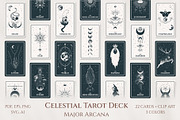 Celestial Tarot Cards - Major Arcana, an Illustration by KirillsWorkshop (Thumbnail 1 of 9)
