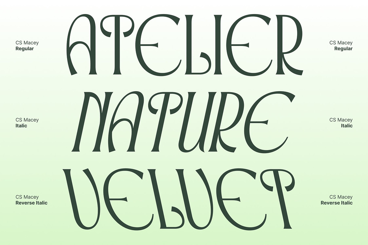 CS Macey – Art Nouveau Font, a Serif Font by Craft Supply Co. (Photo 4 of 8)