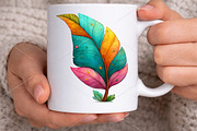 Whimsical Summer Tropical Leaf PNG, an Illustration by Canvas Craft (Thumbnail 5 of 7)