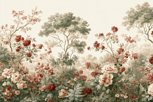 Timeworn Garden Wallpaper, a Decorative Illustration by Virgo Studio