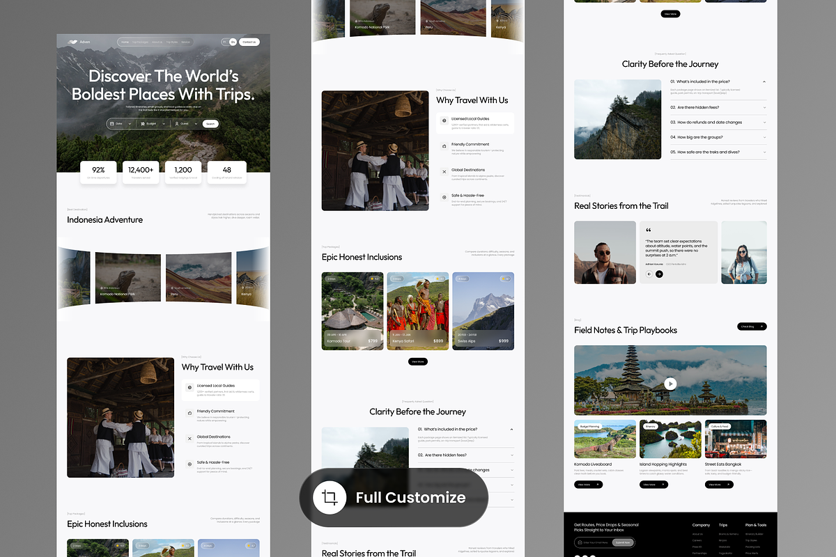 Adven -Adventure Travel Landing Page preview 3
