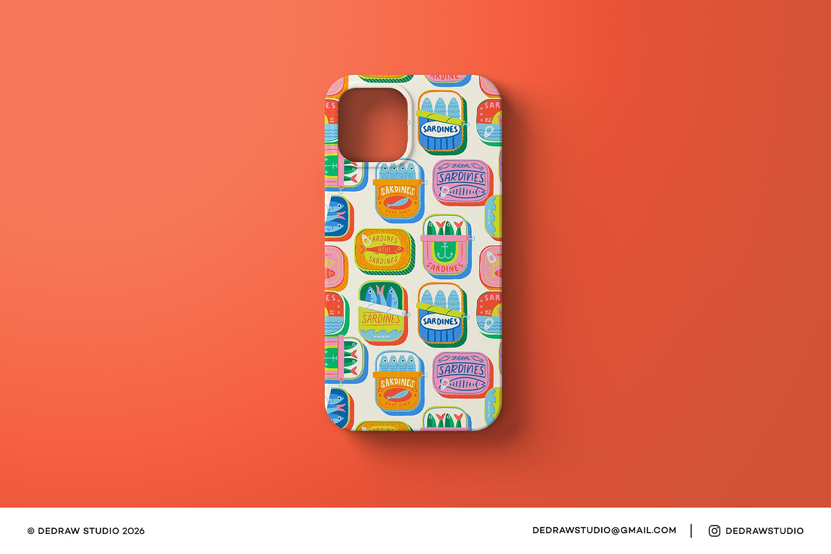 Colorful Canned Fish Pattern, a Pattern Graphic by Dedraw Studio (Photo 3 of 3)