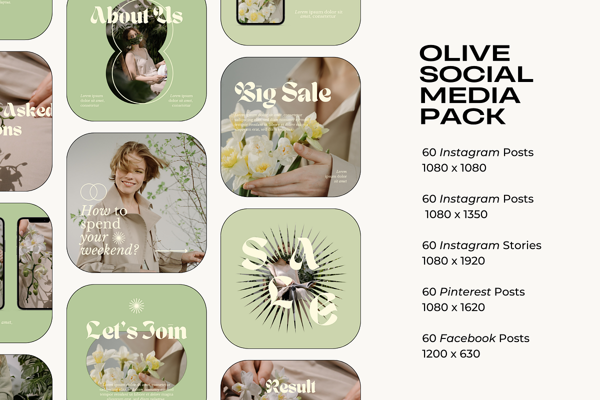 Olive Social Media Pack, a Social Media Template by marmaries (Photo 3 of 13)