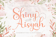 Shiny Aisyah - Handwritten Font, a Script Font by StringLabs (Thumbnail 1 of 11)