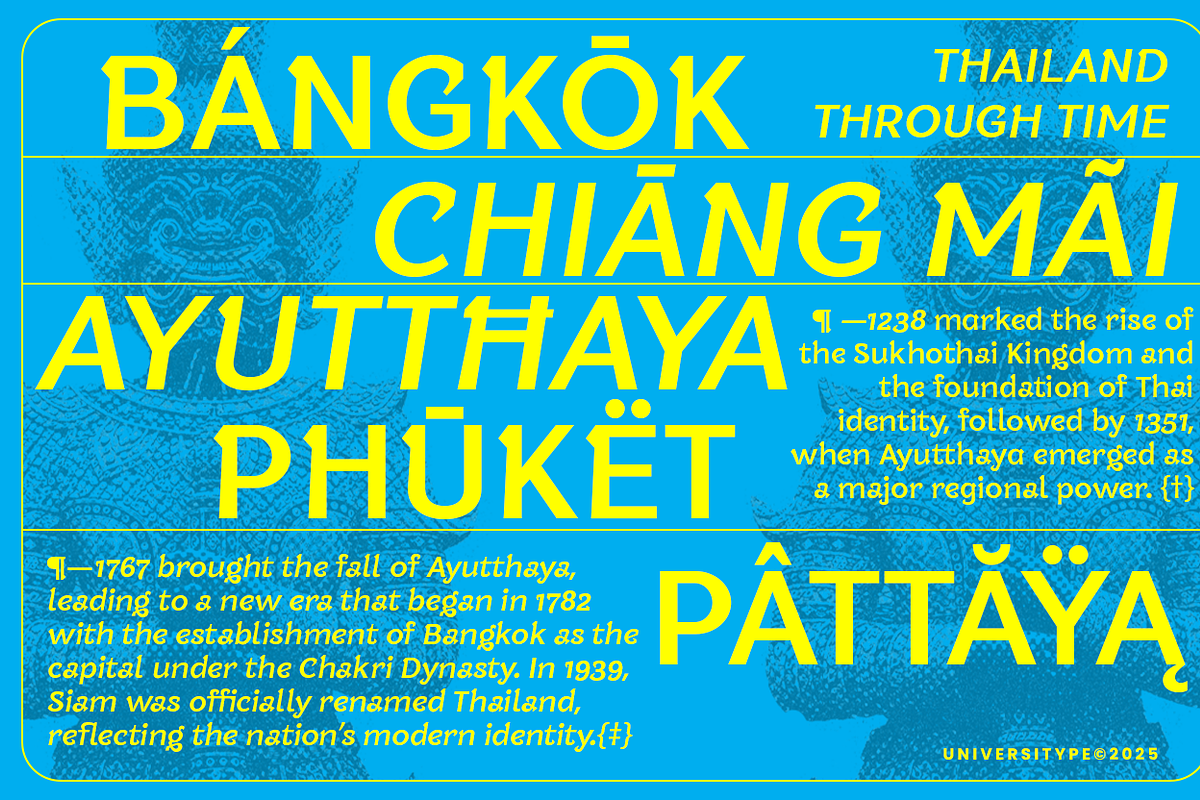 UT Bigha - A Unique Display Font, a Sans Serif Font by Universitype (Photo 12 of 12)