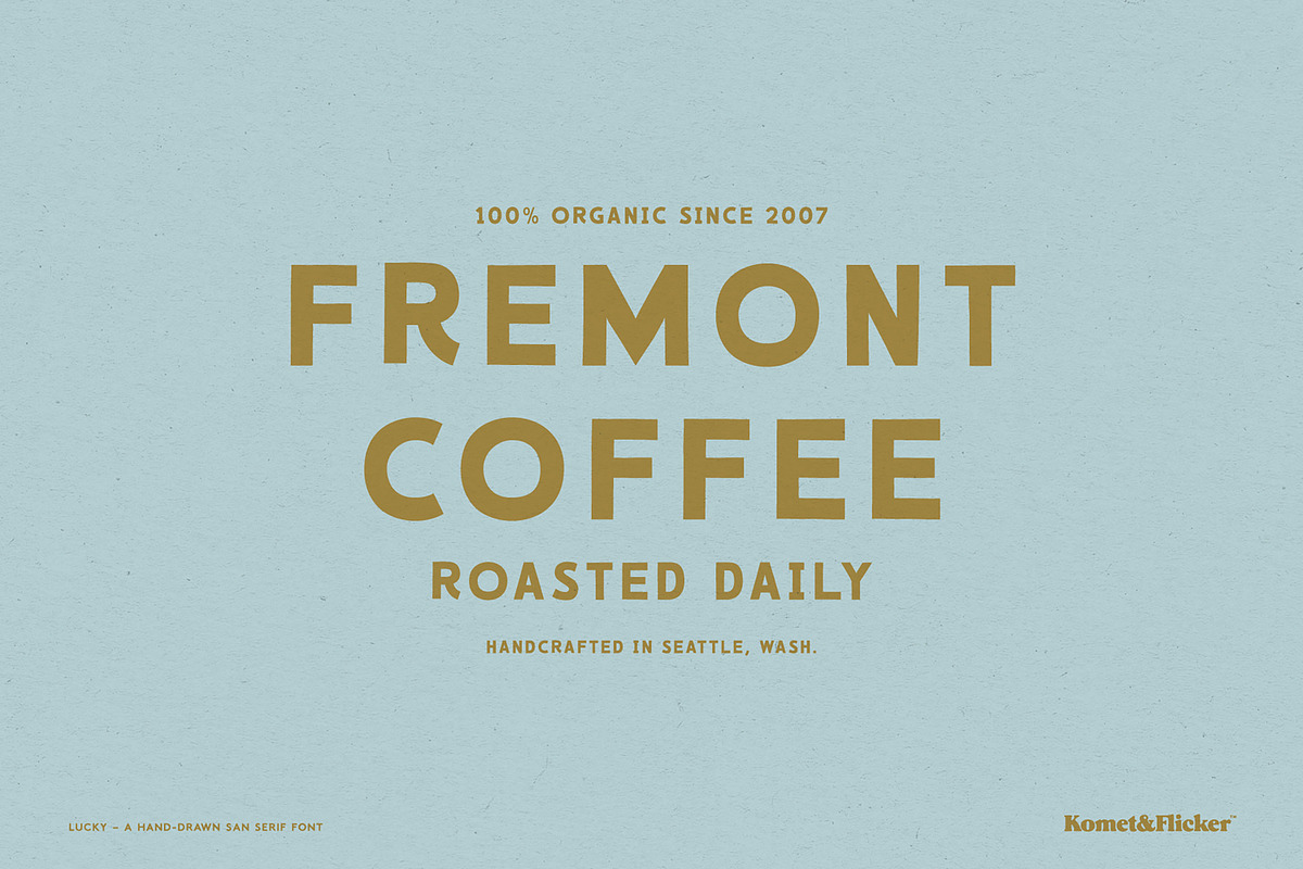 Lucky, a Sans Serif Font by Komet & Flicker (Photo 4 of 12)