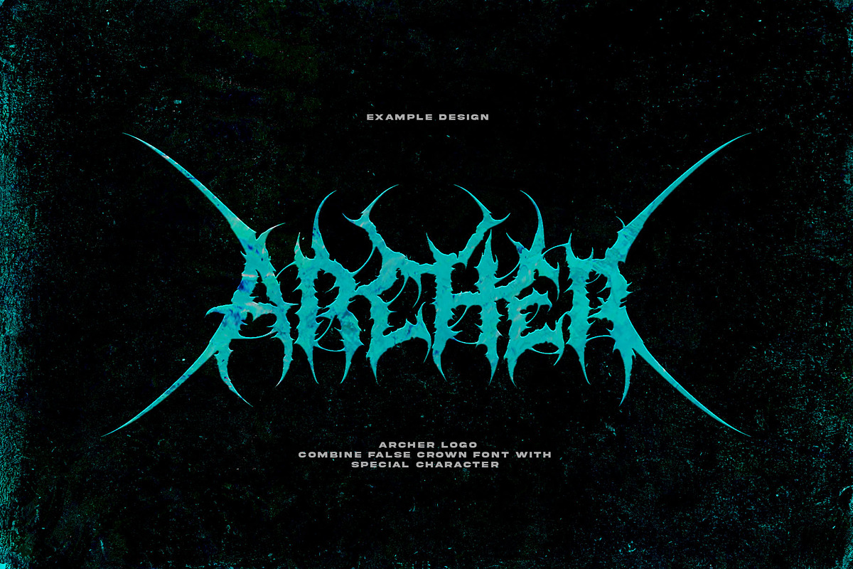 False Crown (Death metal font), a Blackletter Font by Rvq Type Foundry (Photo 8 of 10)