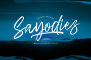 Sayodies - Handbrush Script Font, a Script Font by StringLabs (Thumbnail 1 of 10)