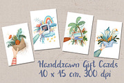 Hand And Gift Silent Greeting Card, a Card Template by RabbitAndPencil (Thumbnail 3 of 7)