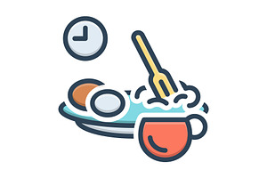 Breakfast morning color icon, a Duotone Icon by Creative priyanka