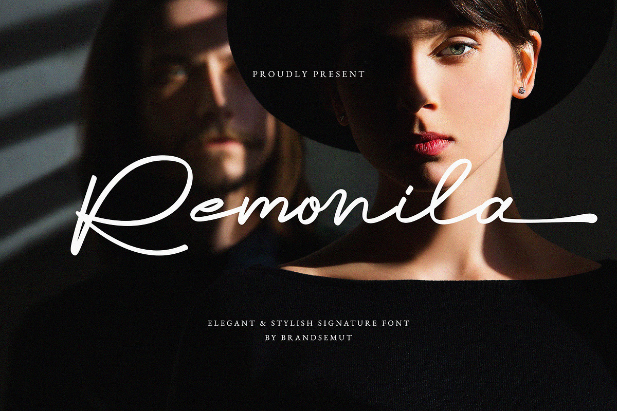 Remonila Elegant Handwritten Script, a Handwritten Font by BrandSemut (Photo 1 of 12)