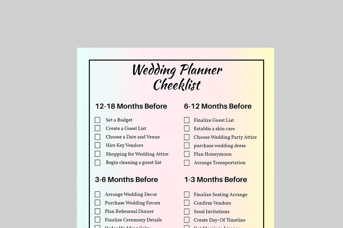 Wedding Planning Checklist, a Stationery Template by MightyDesign (Photo 3 of 8)