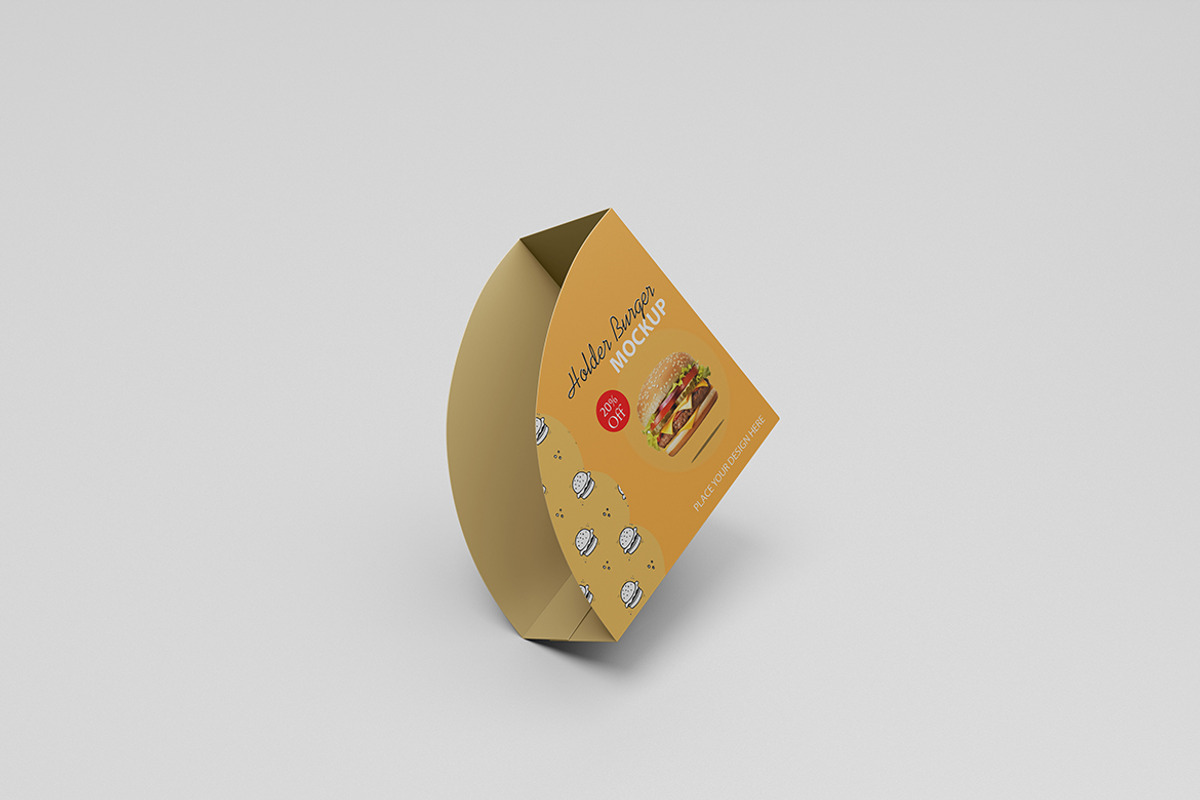 Burger Holder Mockup, a Packaging Mockup by Pexelyou (Photo 3 of 6)