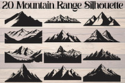Mountain Range Silhouette, an Object Graphic by Designer_Momina (Thumbnail 1 of 20)