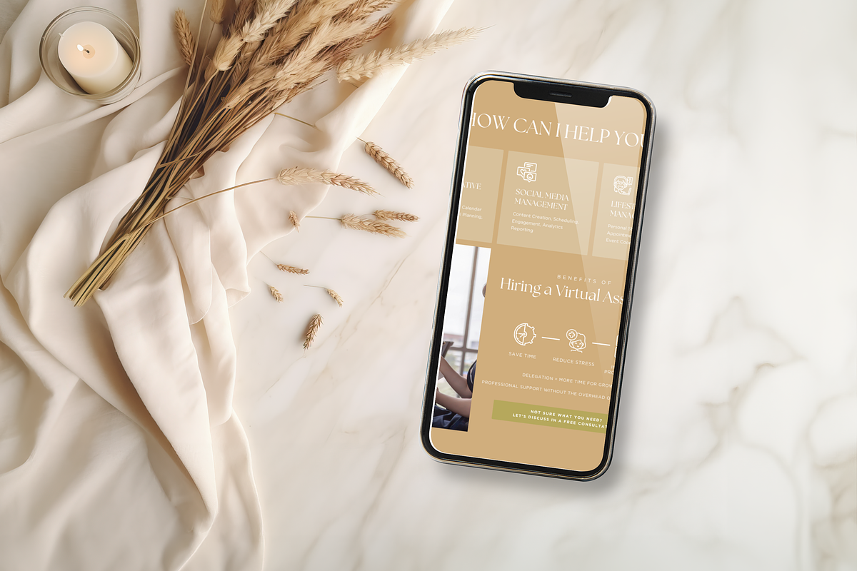 VIRTUAL ASSISTANT CANVA WEBSITE, a Marketing Template by Daring Digies (Photo 4 of 6)