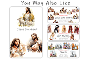 Watercolor Biblical People Clipart, a Person Illustration by stickermadness (Thumbnail 5 of 5)