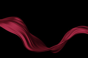 Red wine fabric on black background