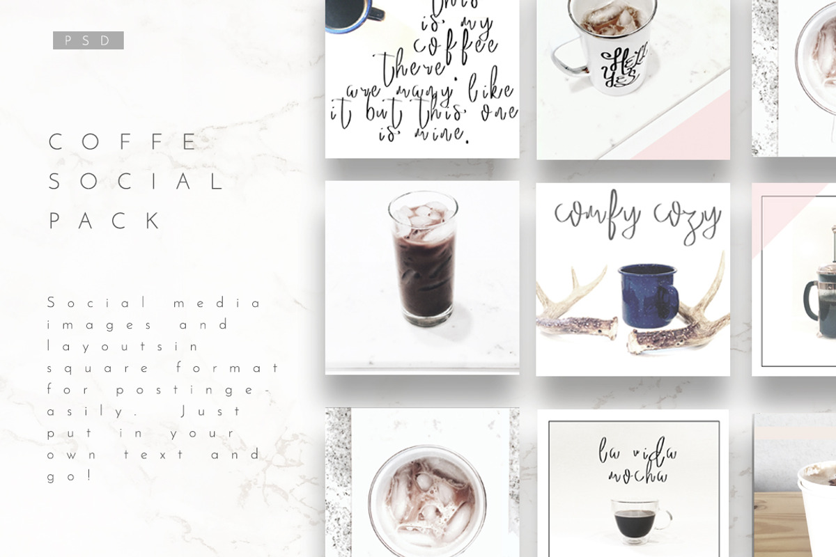 Coffee Social Pack- -60% OFF!, a Templates & Theme by Aloha Philly (Photo 5 of 5)