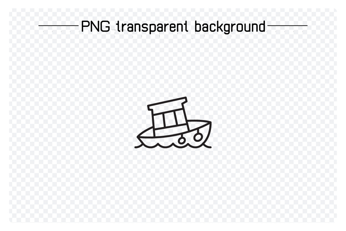 Sailboat Ship and Ferry Icons, an Outline Icon by Designfour (Photo 3 of 6)