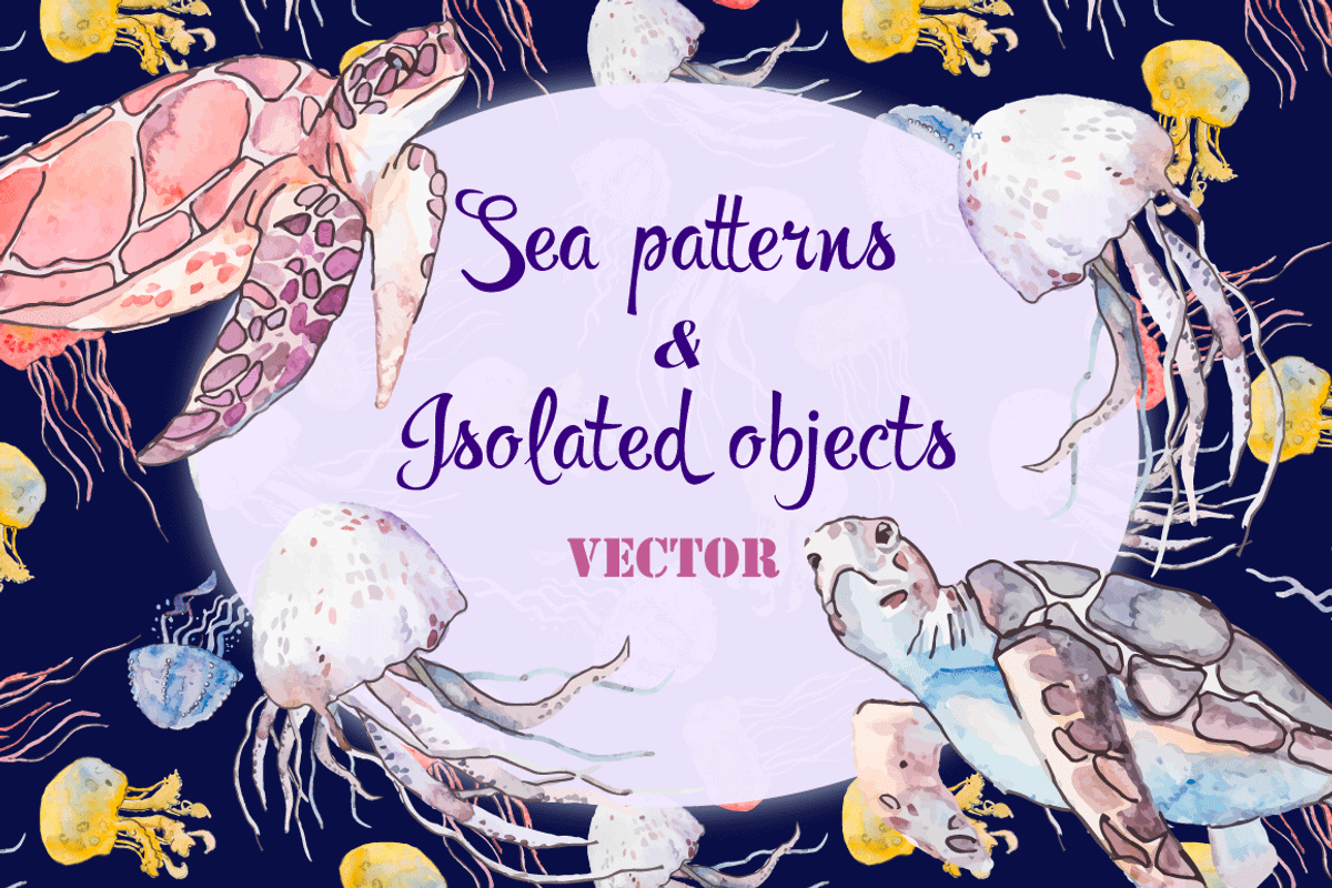 Sea patterns & Isolated objects, an Animal Illustration by Elizaveta (Photo 1 of 5)