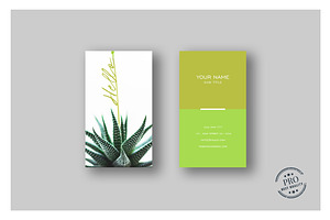 Green Natural Colors Business Card