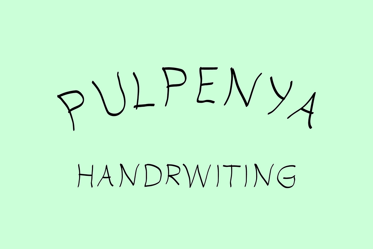 Pulpenya Handwriting Font, a Font by LOGTURNAL