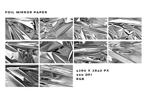 Foil Mirror Paper Textures