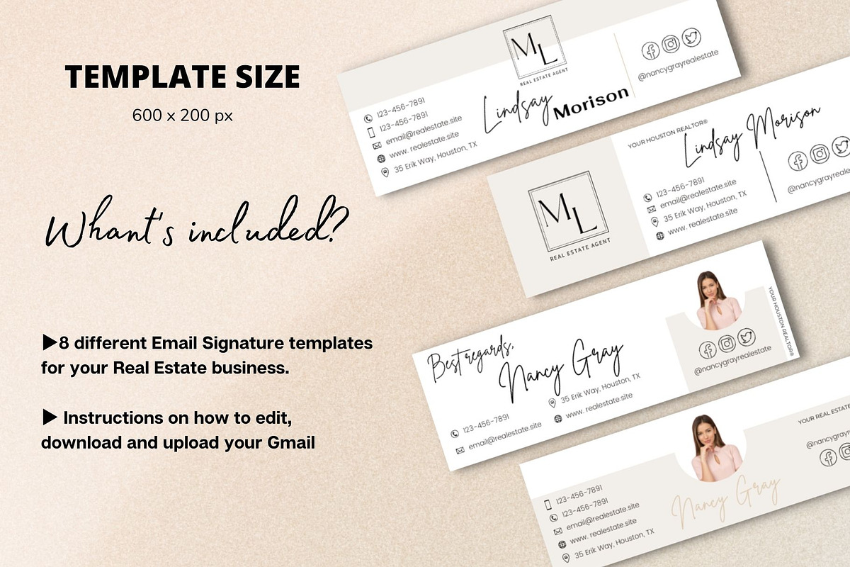 Email Signature Real Estate, Canva, an Email Template by MediaKitTemplates (Photo 4 of 5)