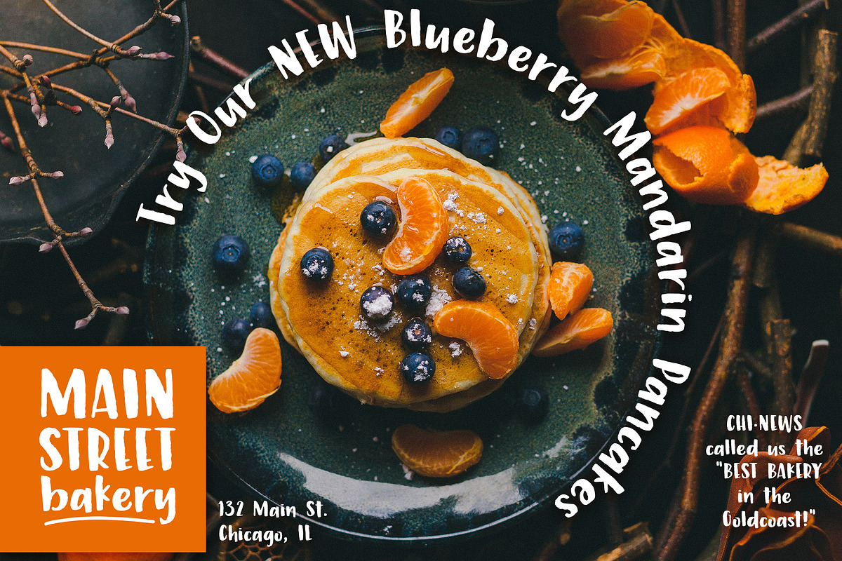 Marmalade, a hand painted font preview 5