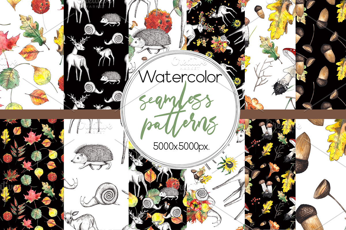Autumn. Watercolor & graphic set, an Object Graphic by Ana-Sakuta (Photo 6 of 15)