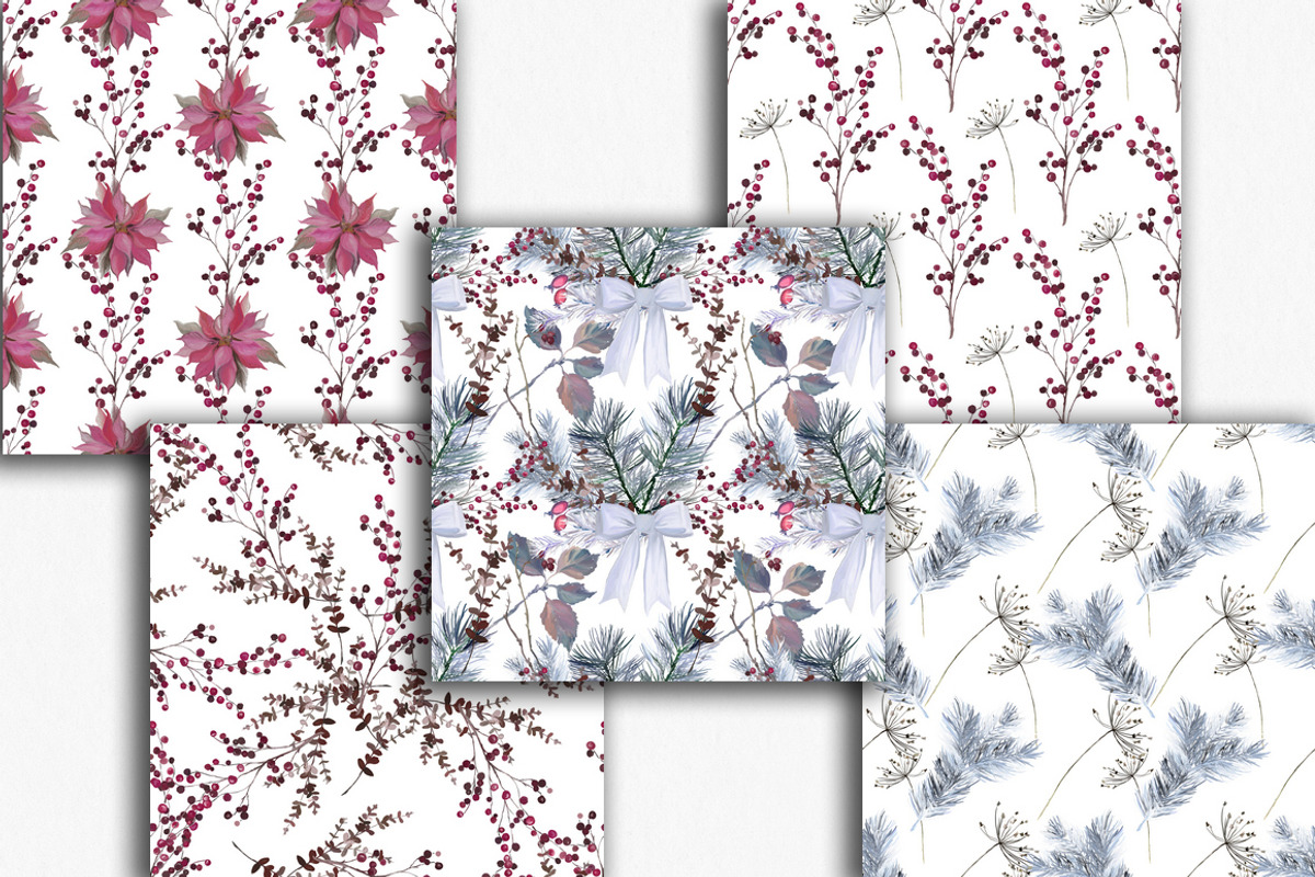 Winter seamless patterns, a Pattern Graphic by Vasmila (Photo 6 of 7)