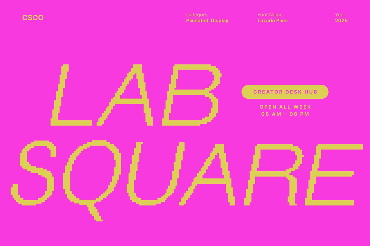 Lazario Pixel, a Sans Serif Font by Craft Supply Co. (Photo 6 of 8)
