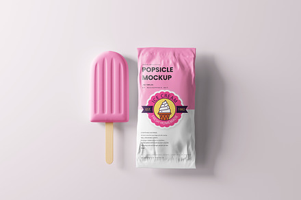 Popsicle Ice Cream Packaging Mockup, a Packaging Mockup by MockupFree.Net