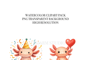 11 Axolotl Clipart, an Animal Illustration by Pati Charm Studio (Thumbnail 5 of 8)