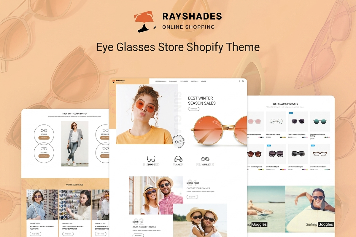 Rayshades Eye Glasses Shopify Theme, a Shopify Template by ThemesRain (Photo 2 of 3)