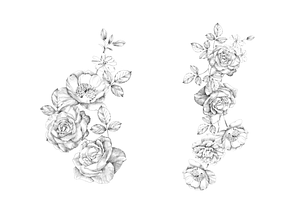 Hand Sketch Floral Art