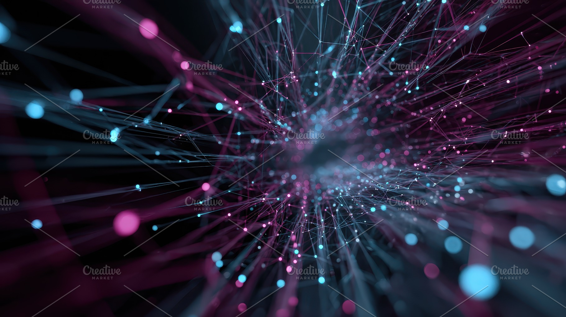 Abstract Network Digital Data Flow P, a Photo by Pixeness Studio