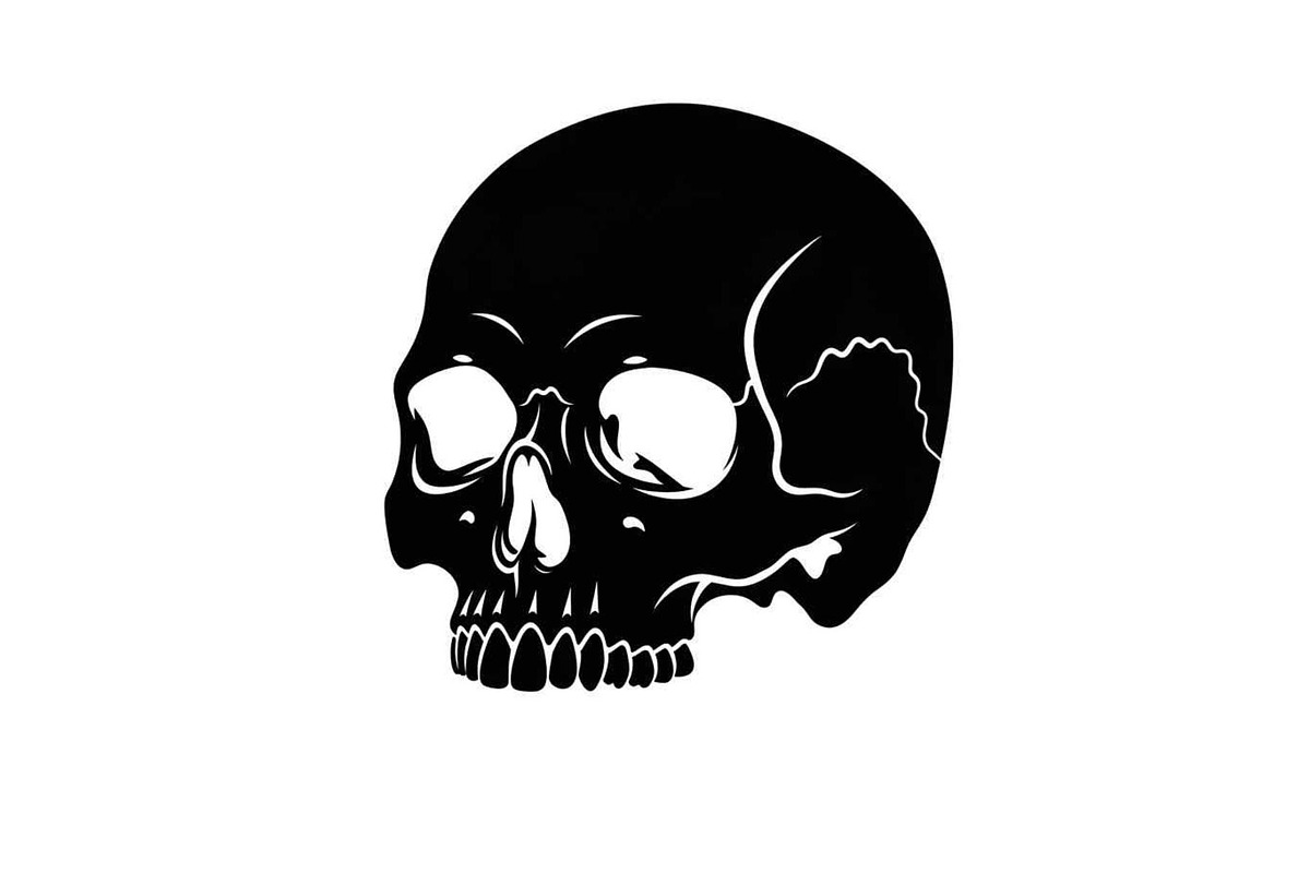 50 Skull Head Silhouette Vector Bund, an Illustration by Creativeshirt (Photo 18 of 51)