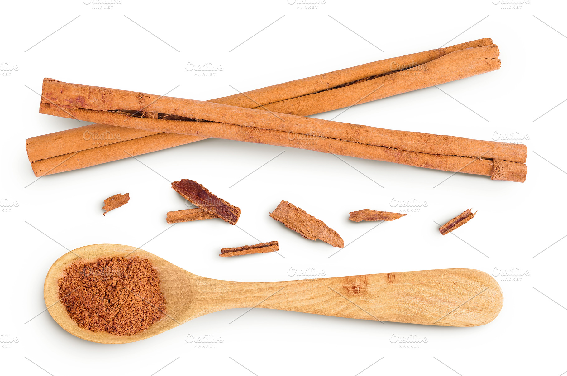 Cinnamon sticks with powder in, a Food & Drink Photo by NataPhoto
