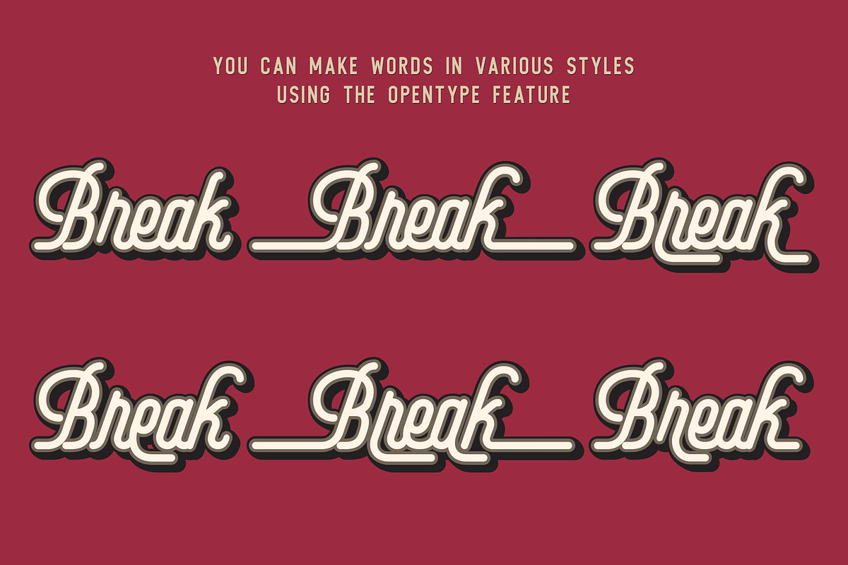 Frenda Monoline Layered Font preview 5