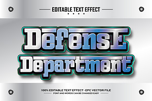 Defense dpt 3D editable text effect, a Layer Style Add-On by nicemorning
