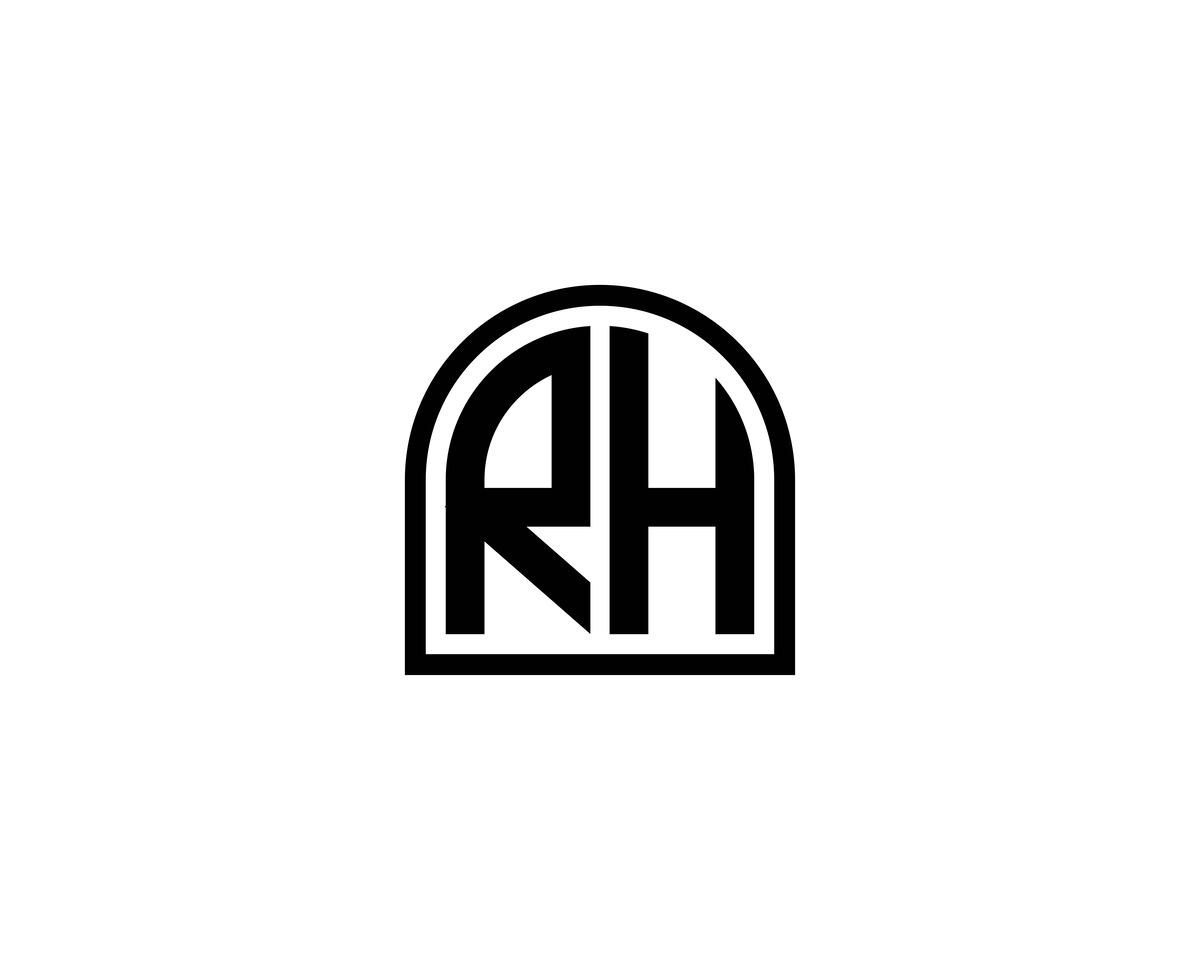 RH logo design vector template, a Branding & Logo Template by xcoolee