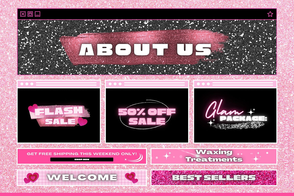 Glam Biz Web Banner Templates, a Branding & Logo Template by Hell Yeah Designs (Photo 7 of 7)