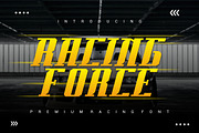 Racing Force Modern Font, a Sans Serif Font by alanwarstd (Thumbnail 1 of 5)