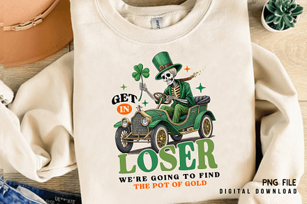 St. Patrick's Day Skeleton PNG
