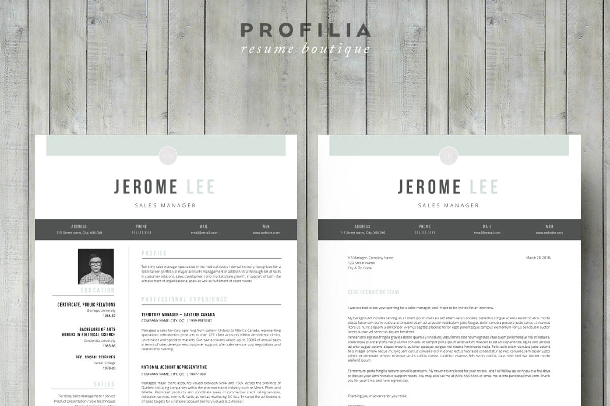 Word Resume & Cover letter Template, a Resume Template by Profilia Resume Boutique (Photo 5 of 5)