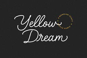 Yellow Dream - a monoline script, a Script Font by Siwox Studios