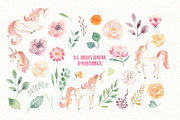 Unicorn Watercolor Set, an Illustration by Flora+Bear (Thumbnail 4 of 7)