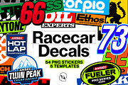 Racecar Decals, an Object Graphic by Headquarters (Thumbnail 1 of 7)