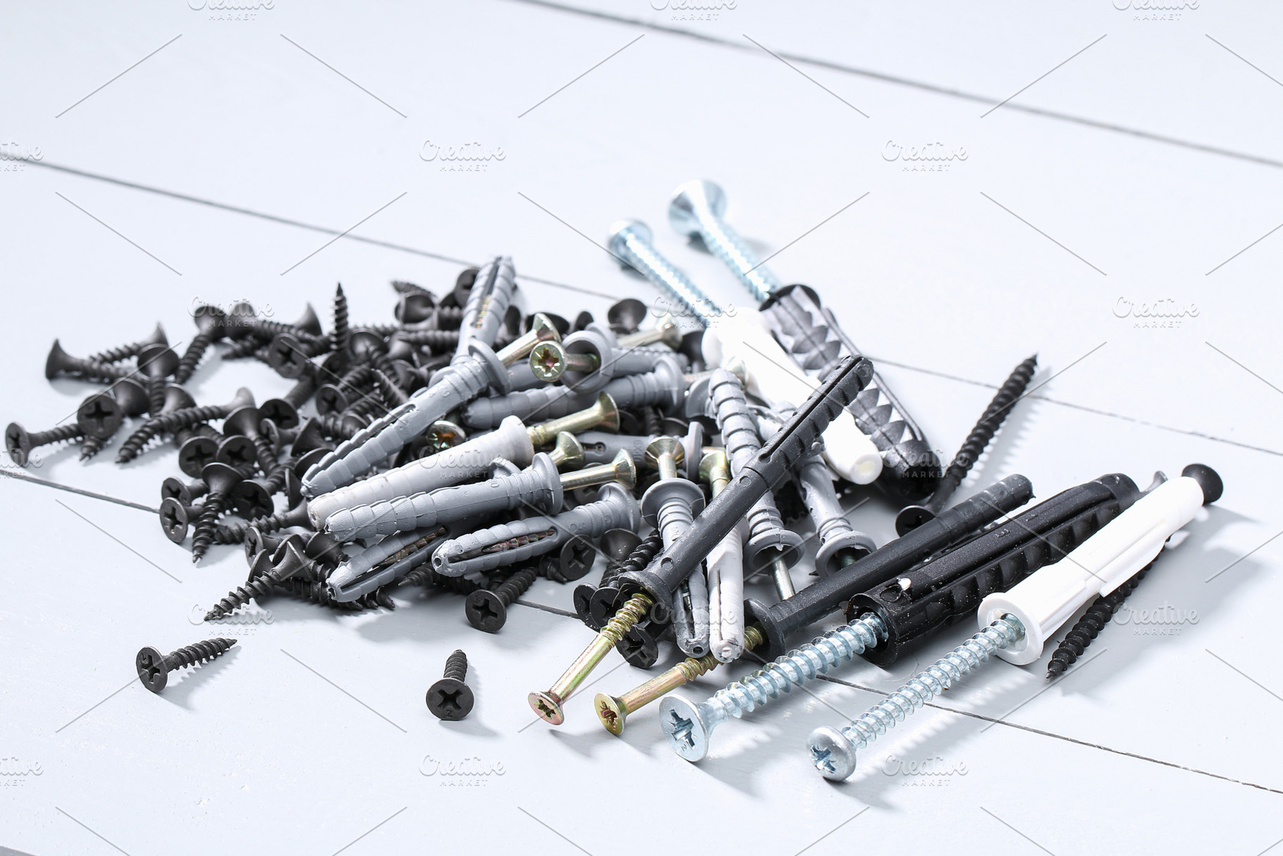 Black iron screws dowel nails for w featuring dowel nail, pile, and hardware, a Technology Photo by Detriana